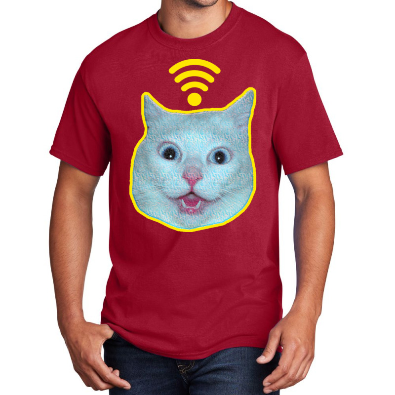 Cat Meme  Free Wifi Basic T-shirt by CAMMIGRAHAM | Artistshot