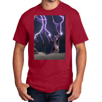 Lightning Cat Basic T-shirt | Artistshot