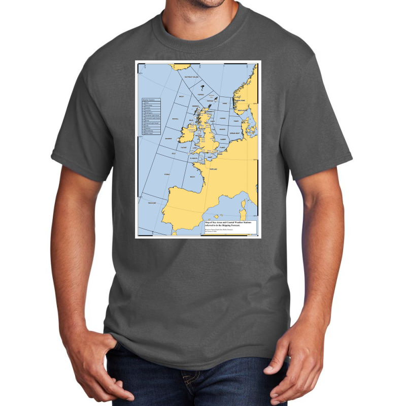 Uk Shipping Forecast Map  Blue Cute Trending Basic T-shirt | Artistshot