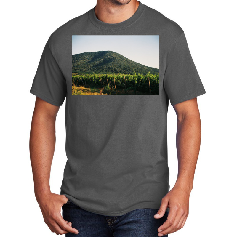 Hill With The Vineyard  Classic  Summer Green Basic T-shirt | Artistshot