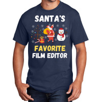 Santas Favorite Film Editor Classic Funny Tumblr Basic T-shirt | Artistshot