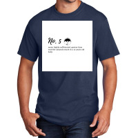 Number Five Hargreeves Definition And Umbrella Poster Green Basic T-shirt | Artistshot