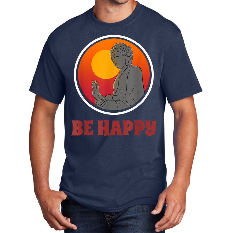 Buddha Monk Namaste Praying Pray Smile Happy Laugh Buddhism T Shirt Basic T-shirt | Artistshot