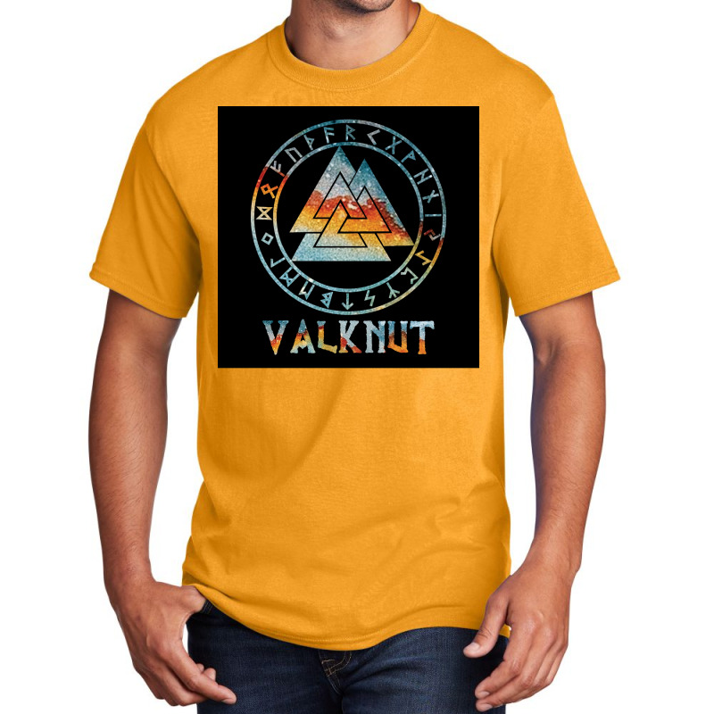 Valknut Vikingviking Norse Runes Viking  Girl Aesthetic Basic T-shirt | Artistshot