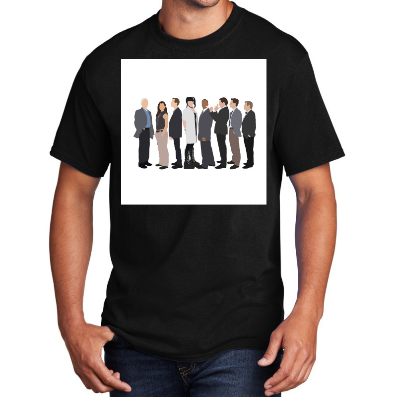 Ncis Cast Drawing Poster Music Basic T-shirt by ferrarperishc | Artistshot