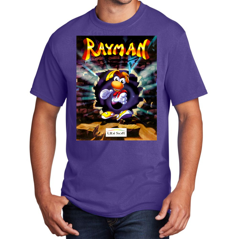 Black Vintage Retro Rayman Poster Graphic Basic T-shirt | Artistshot