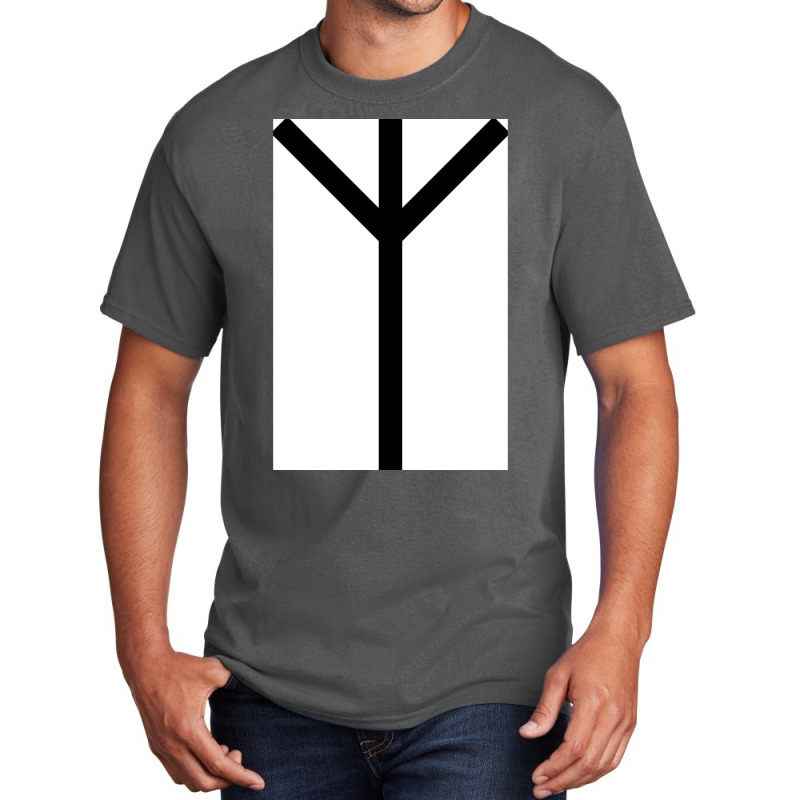 Algiz Rune  Vintage Humor Basic T-shirt by fiserpoughk | Artistshot