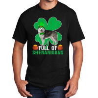 Full Of Shenanigans Alaskan Malamute Dog St Patrick's Day Basic T-shirt | Artistshot