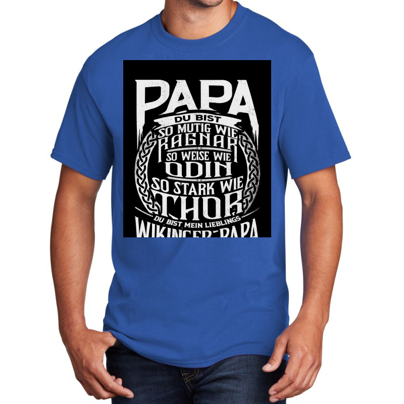 Viking Papa Odin Ragnar Fatherx27s Day  Trending 70s Basic T-shirt | Artistshot