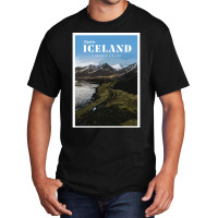 Visit Stokksnes Iceland  Girl Green Summer Basic T-shirt | Artistshot