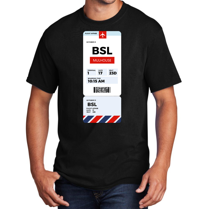 Mulhouse Boarding Pass Basic T-shirt | Artistshot