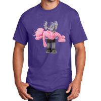 'kaws' Helping Pink Basic T-shirt | Artistshot