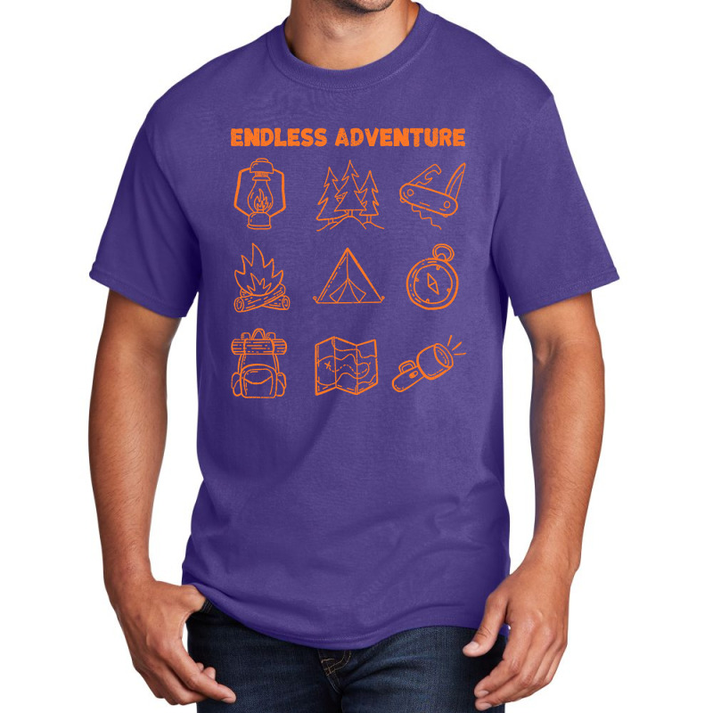 Adventure Camping Items Basic T-shirt by nuanceteams169 | Artistshot