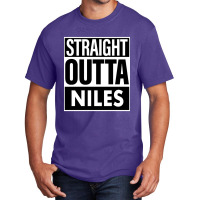 Niles Name Straight Outta Niles Basic T-shirt | Artistshot