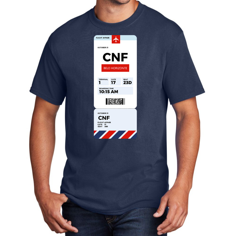 Belo Horizonte Boarding Pass Basic T-shirt | Artistshot