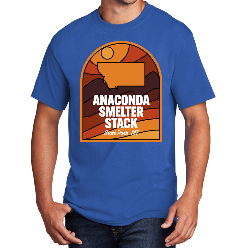 Anaconda Smelter Stack State Park Montana Basic T-shirt by kayakbetween30 | Artistshot