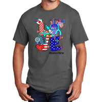 Love Dialysis Nurse Stethoscope Fireworks Usa Flag 4th Of Basic T-shirt | Artistshot