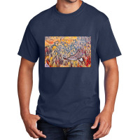 Eagle Flying Over Forest Colorful Painting-gm3s0 Basic T-shirt | Artistshot