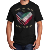 Hot Trend American Grown Kuwaiti Heart Love Kuwait Flag Basic T-shirt | Artistshot