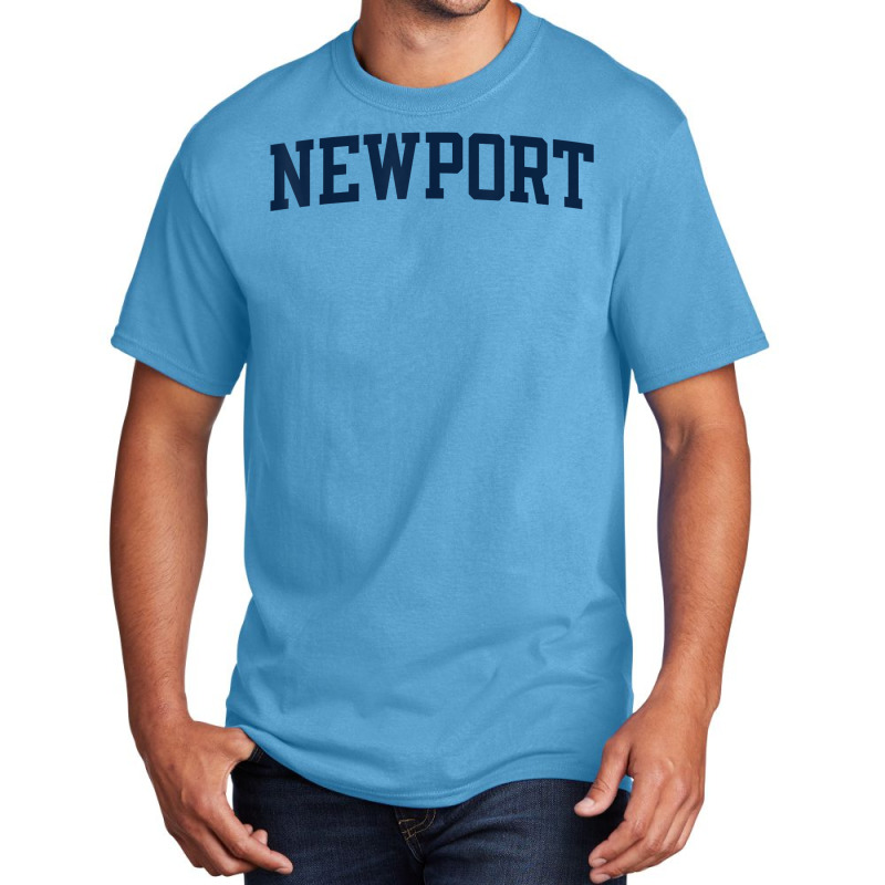 Newport Rhode Island Collegiate Style Varsity Block Letter T Shirt Basic T-shirt by alysestick8m7 | Artistshot