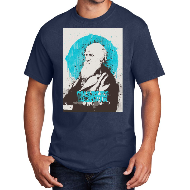 Charles Darwin Painting Art Basic T-shirt | Artistshot