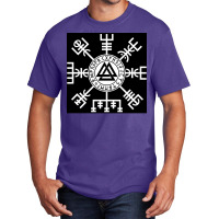 Viking Compass Vegvisir Valknutrunes Viking  Retro Basic T-shirt | Artistshot