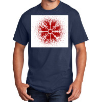 Vegvisir Red Spray  Yellow Blue Basic T-shirt | Artistshot