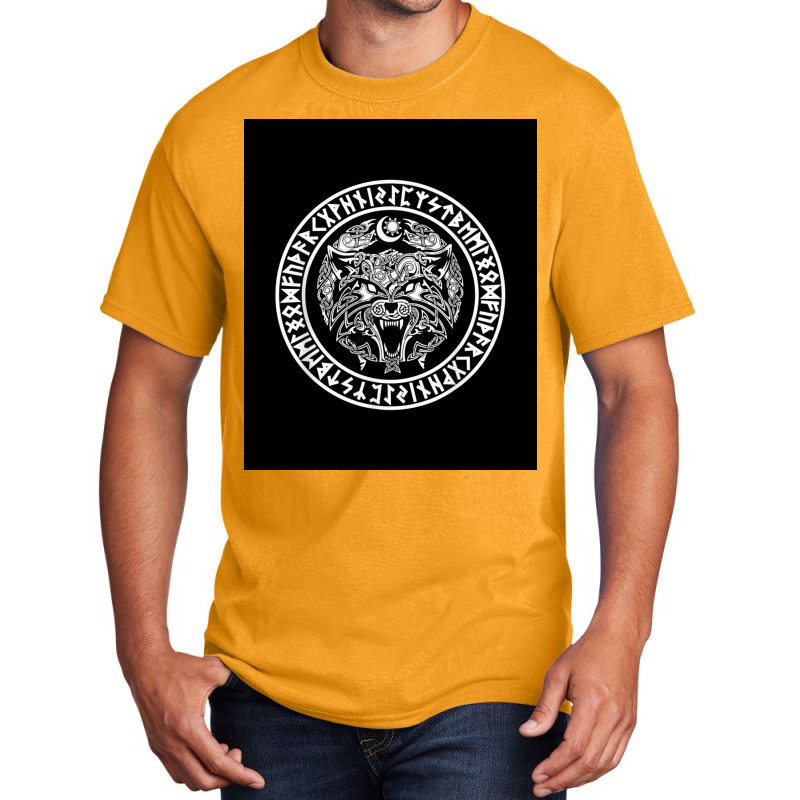 Viking Fenriswolf Fenrir Emblem Norse Mythology  Yellow Basic T-shirt | Artistshot