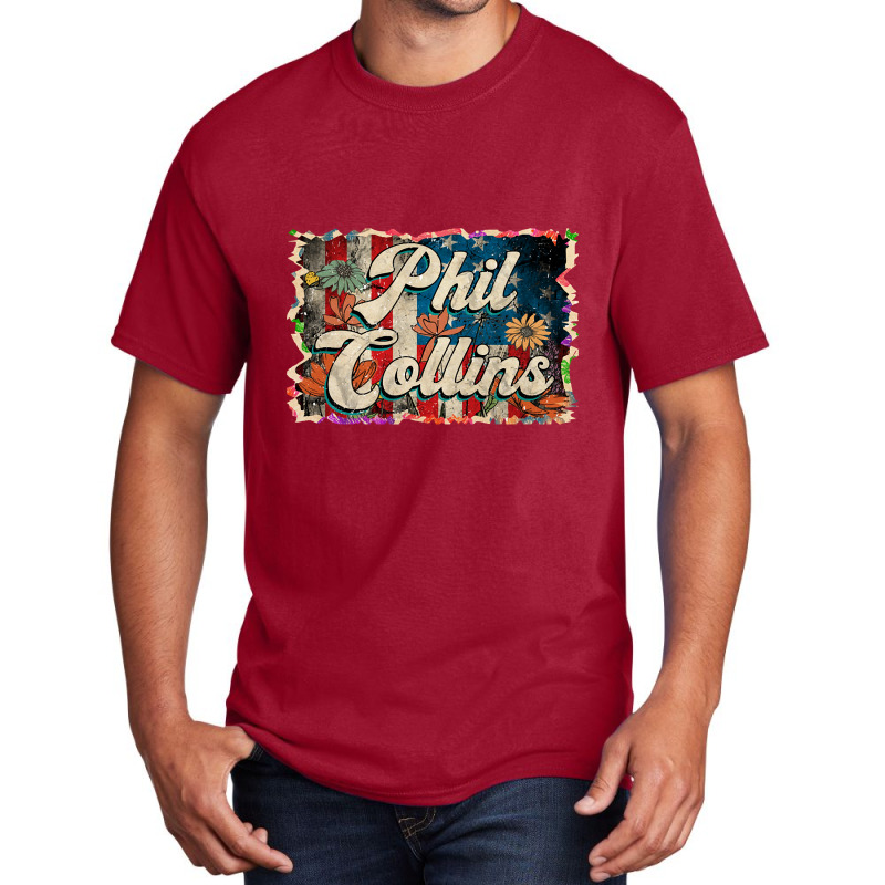 Lovely Phil Retro Pattern 80s 90s Birthday Flowers Style Basic T-shirt | Artistshot