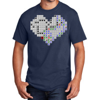 Minesweeper Heart Love Cute Valentine Day Long Sleeve T Shirt Basic T-shirt | Artistshot