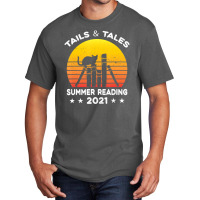 Hot Trend Summer Reading 2021 Tails And Tales Retro Sunset Basic T-shirt | Artistshot