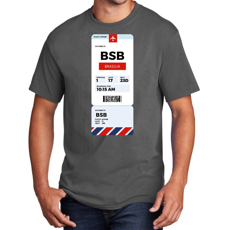 Brasilia Boarding Pass Basic T-shirt | Artistshot