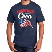 Awesome Logistics Crew A Logistician Humor Warehouse Worker Basic T-shirt | Artistshot