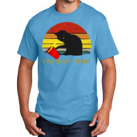 I Do What I Want Retro Cat Basic T-shirt | Artistshot