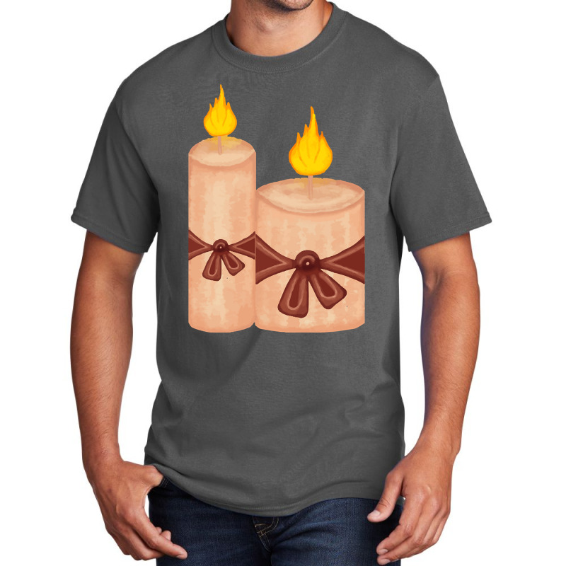 Candle Light Romantic Basic T-shirt by brushdatum98 | Artistshot