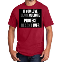 If You Love Black Culture Protect Black Lives Poster 70s Basic T-shirt | Artistshot