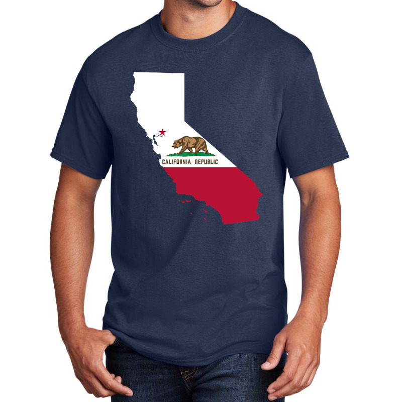 California Flag Map Basic T-shirt | Artistshot