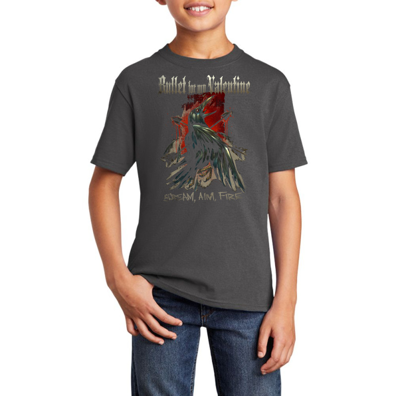 Bullet For My Valentine – Scream Aim Fire Crow Basic Youth T-shirt by JohnNichols89123 | Artistshot