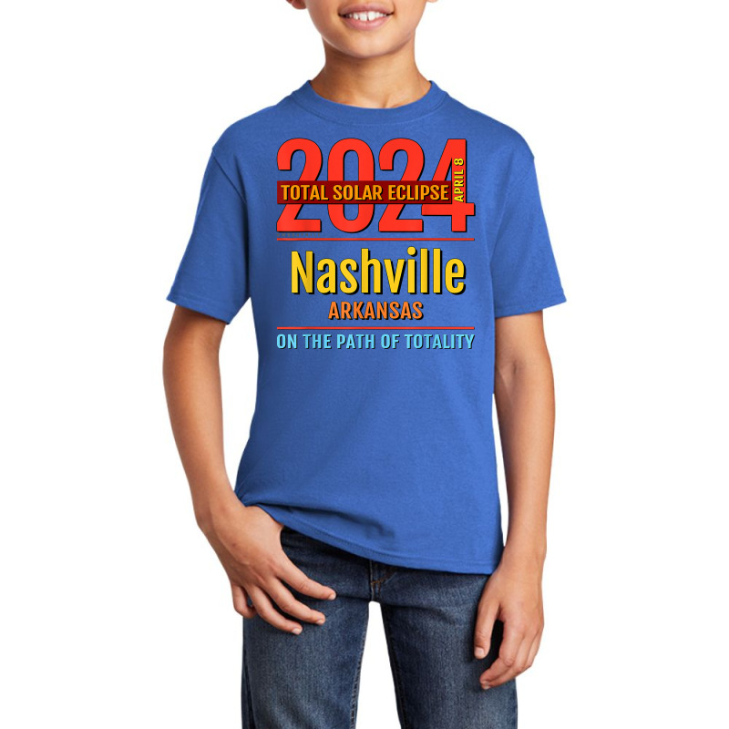 Nashville Arkansas Ar Total Solar Eclipse 2024  4  T Shirt Basic Youth T-shirt by sheritl9tl | Artistshot