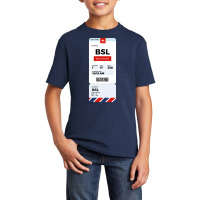 Mulhouse Boarding Pass Basic Youth T-shirt | Artistshot