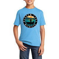 Barnum Lake Fishing Michigan Sunset Basic Youth T-shirt | Artistshot