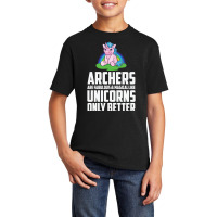 Archery Unicorn Bow Hunting Archer Crossbow Arrow Basic Youth T-shirt | Artistshot