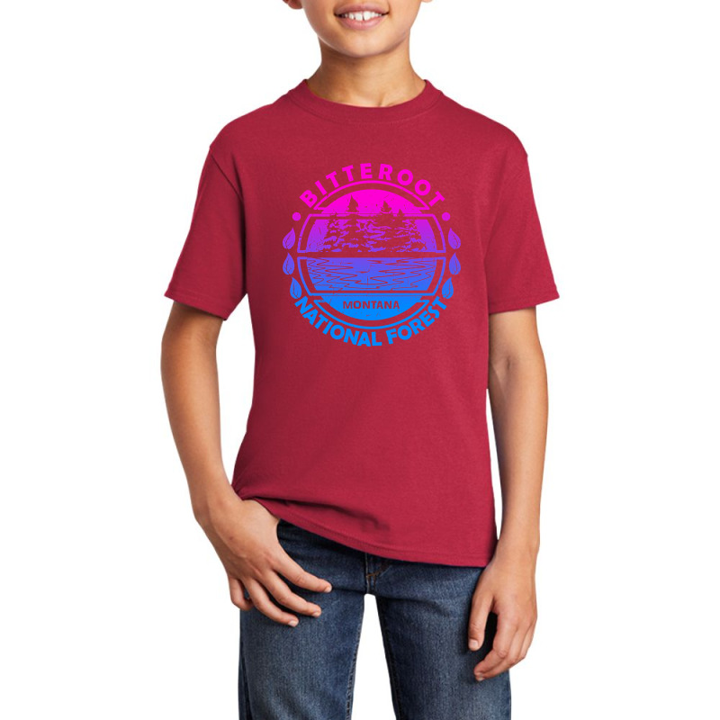 Bitterroot National Forest, Montana State, Nature Landscape-8rvqh Basic Youth T-shirt by kayakbetween30 | Artistshot