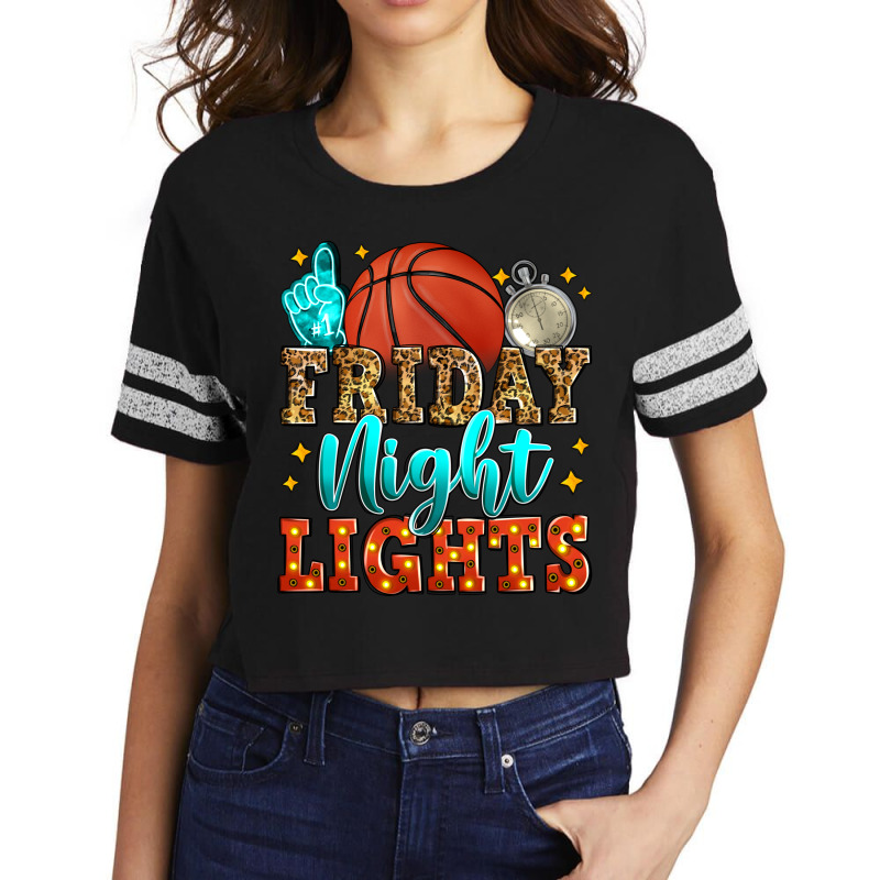 Friday Night Lights Basketball Scorecard Crop Tee by Zillion Design Studio | Artistshot