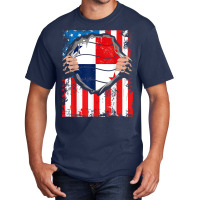 Panamanian American Grown Patriot Panama Flag From Usa T Shirt Basic T-shirt | Artistshot