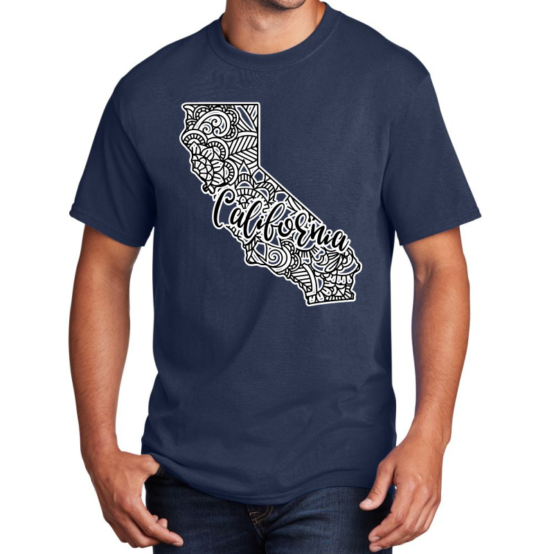 California Usa Mandala Design Basic T-shirt | Artistshot