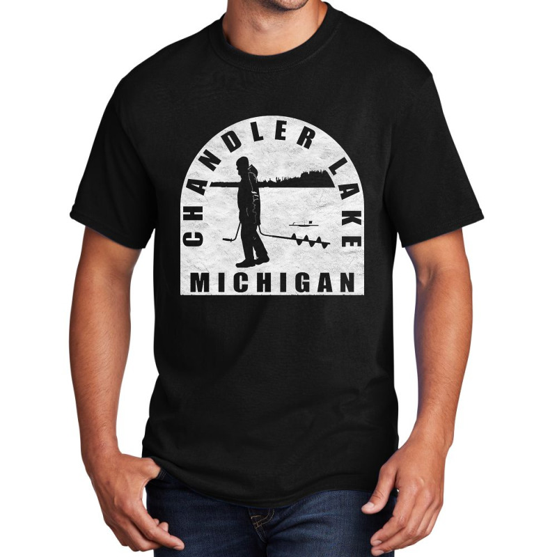 Chandler Lake Ice Fishing Michigan Basic T-shirt | Artistshot