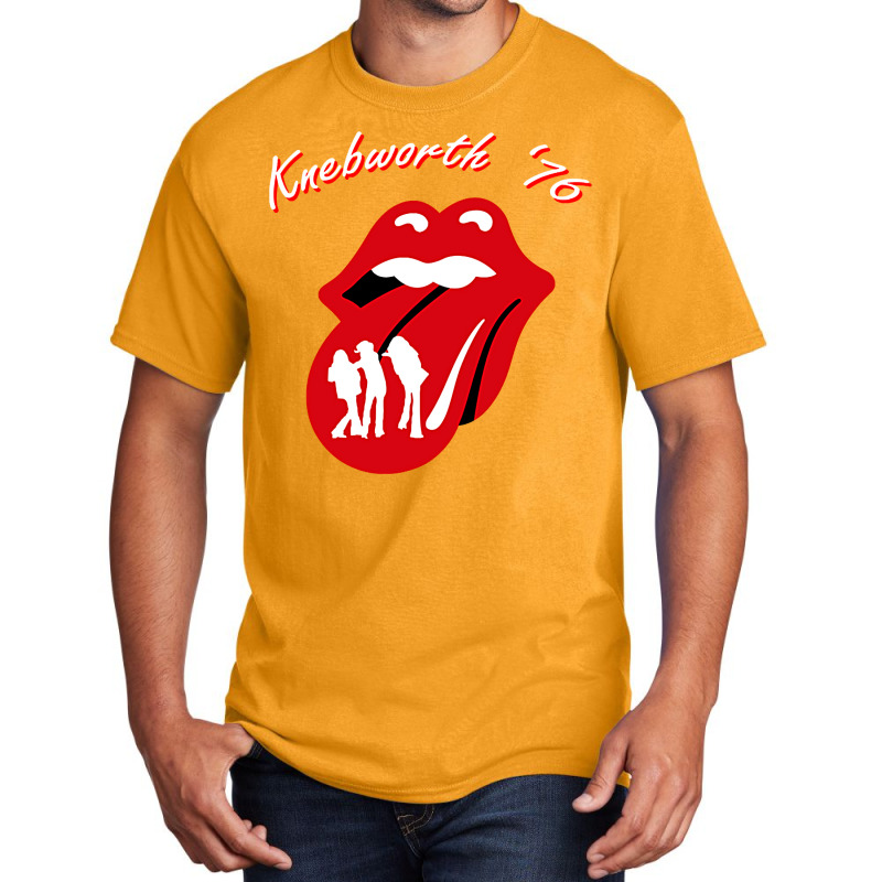 Knebworth '76 Basic T-shirt by mauschruonan2 | Artistshot