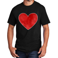 Big Red Heart Valentines Day Basic T-shirt | Artistshot