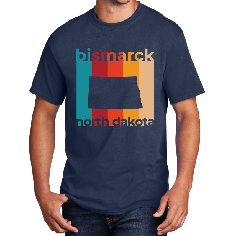 Bismarck North Dakota Retro Basic T-shirt | Artistshot